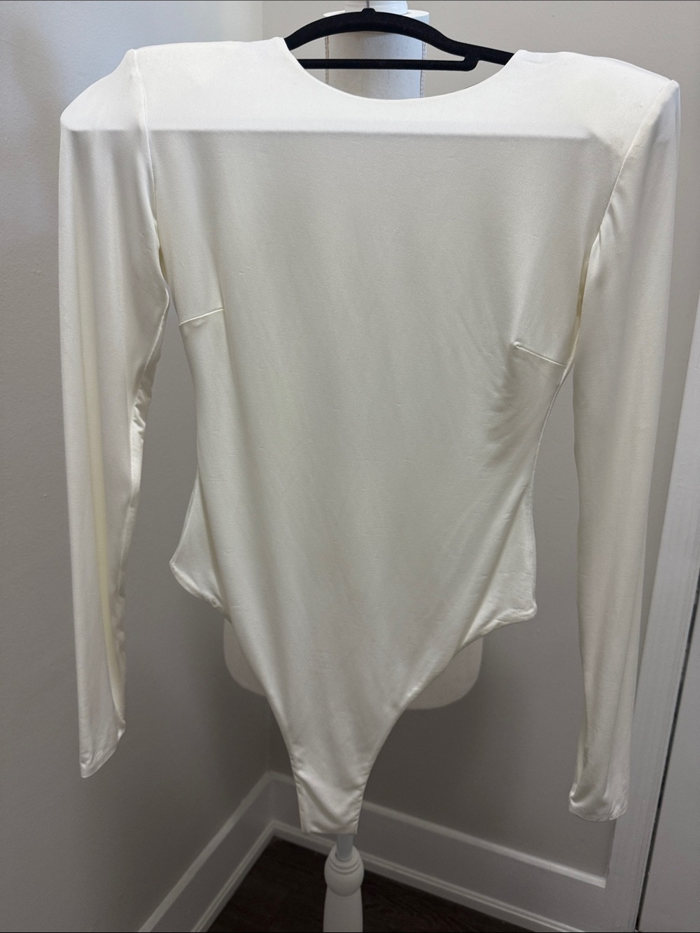 House of CB Cream Long Sleeve Bodysuit